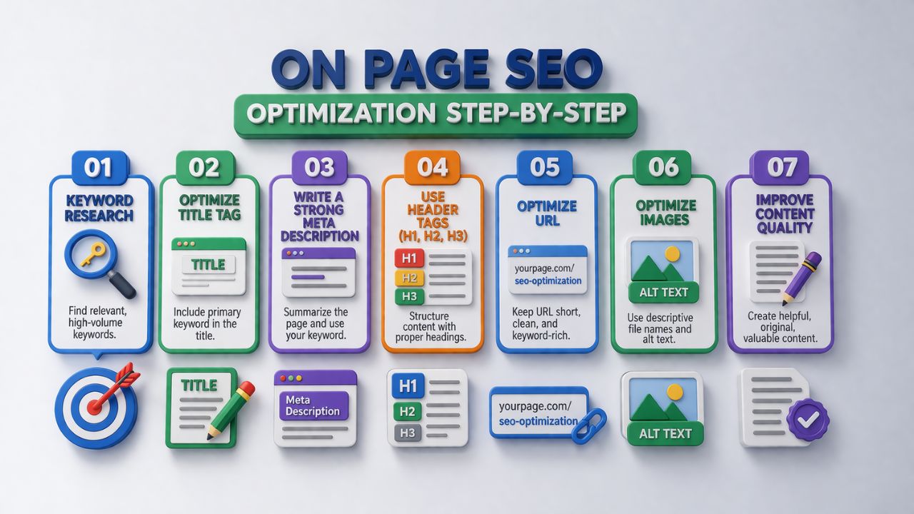 On Page SEO Optimization Step-by-Step